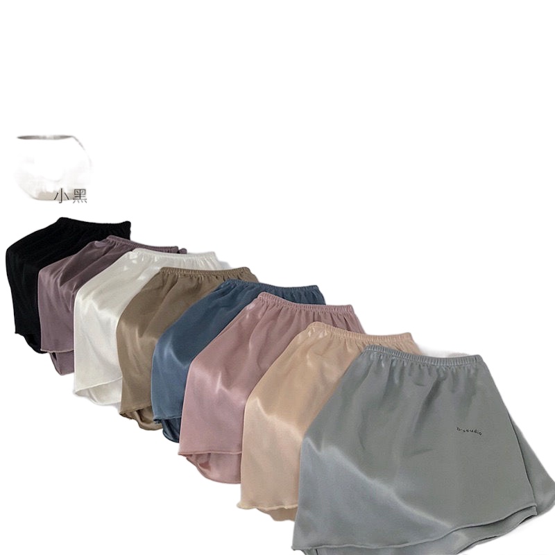 discount■☒Women Safety Pants Pyjamas Silk Satin Shorts Sexy Nightwear