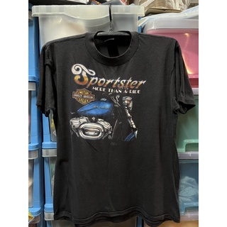 เสื้อยืดผ้าฝ้ายพิมพ์ลายขายดี เสื้อยืดHarleyDavidson3Dป้ายดำ