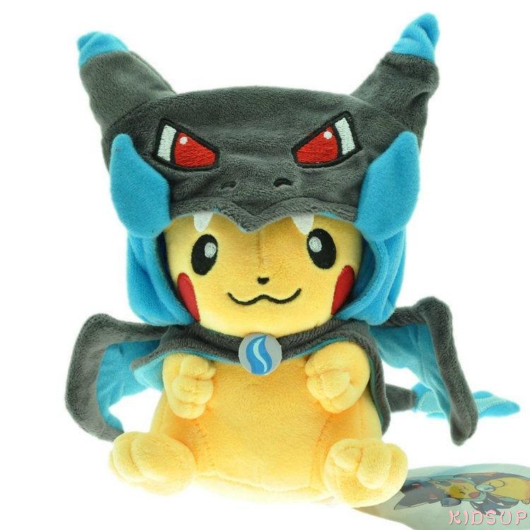 ตุ๊กตา Pokemon Pikachu Charizard ของเล่นสำหรับเด็กสีฟ้า