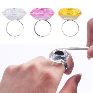 Yelix แหวนคริสตัลใส สีชมพู สีเหลือง สําหรับต่อขนตา