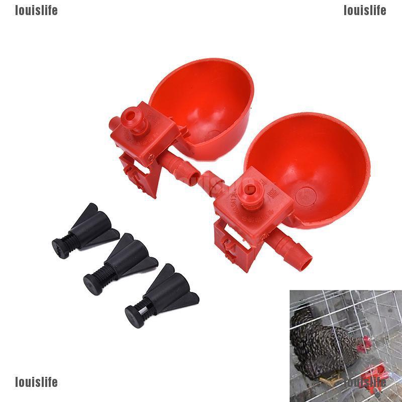 12Pcs Automatic Plastic Chicken Drinker Cups, Poultry Waterer Water,Drinking Dispenser Cups