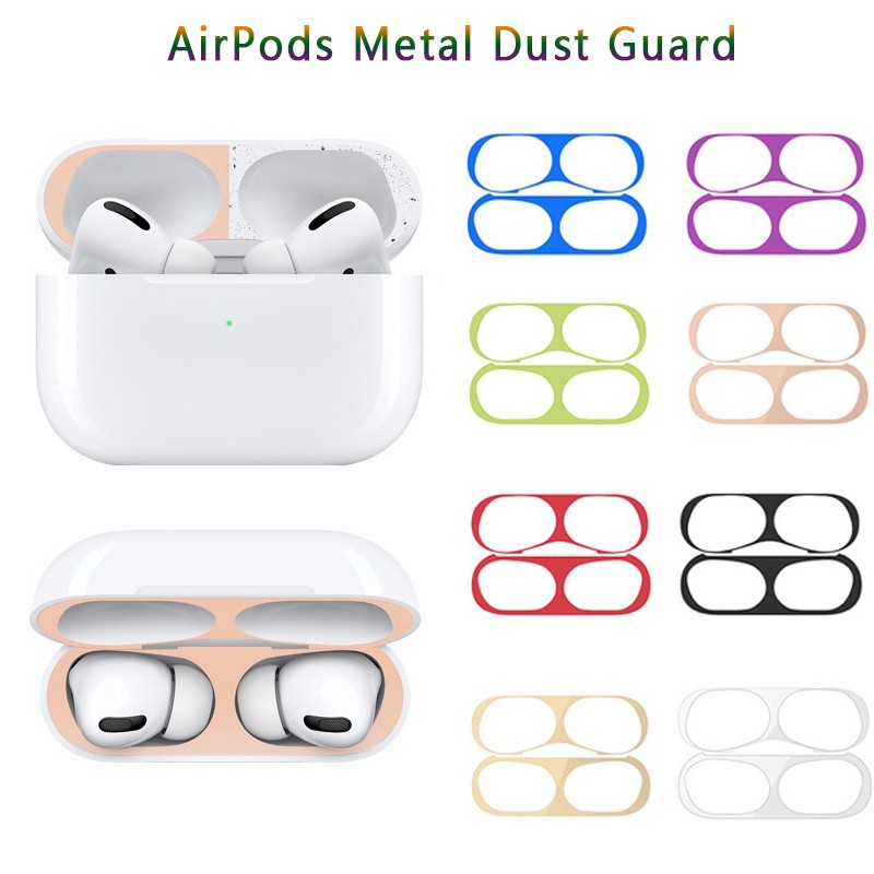 (ไม่มี AirPods) สําหรับ AirPods 5 สําหรับ Airpods Pro3 1/2/3 4 Ultra Thin Metal Dust Guard ป้องกันสําหรับ AirPods 4 AirPods Pro2 AirPods 3 Sticke สําหรับ Apple AirPods ภายในสติกเกอร์โลหะ Stick