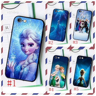 Iphone 4 4S 5 5S 5C 6 6S 7 8 Plus SE SE1 SE2 XS Max 230411 เคสโทรศัพท์มือถือแบบนิ่ม ลายดิสนีย์ เอลซ่า โฟรเซ่น สีดํา