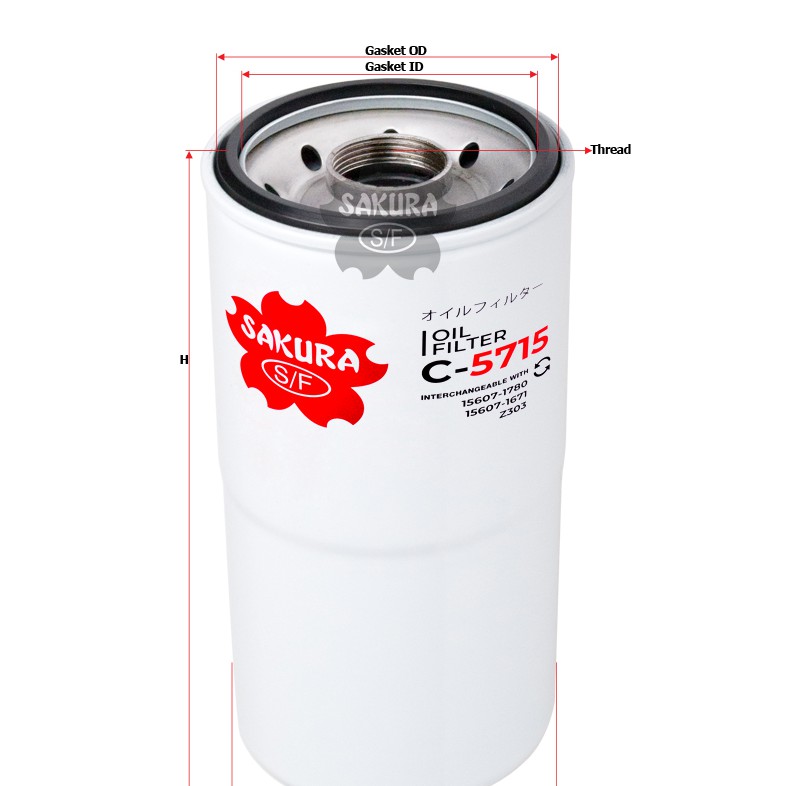 กรองน้ํามันเครื่อง CUMMINS รหัส C-5715 / 3313279 65.0510-5020B LF670 P551670 FJ-3032 ST10804