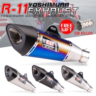 51MM Universal รถจักรยานยนต์ท่อไอเสียท่อ Yoshimura R11 ดัดแปลง Escape Moto สำหรับ Z650 Z900 ER6N CBR1000RR YZF R1 R3 S1000RR