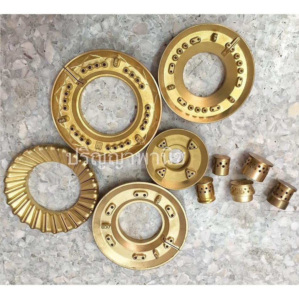 อะไหล่แท้ ฝาทองเหลือง หัวเตาทองเหลือง เตาแก๊ส ลัคกี้เฟลม เตาแก๊ส รินไน ทุกรุ่น ฝาวงใน ฝาวงนอก Lucky 