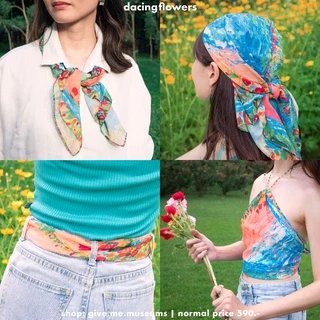ผ้าอเนกประสงค์ พันคอ โพกหัว เกาะอก bandana scarf givememuseums มีลายให้เลือก เข้ากับทะเล ซัมเมอร์