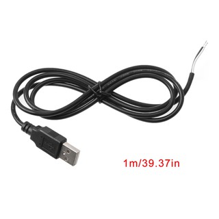 5 v usb 2 . 0 male jack 2 pin 2 สายชาร์จสายไฟเชื่อมต่อ diy 1 เมตร