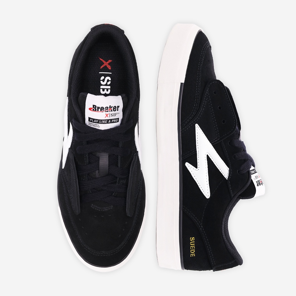 Breaker รุ่น  XSB-PRO Suede รองเท้าผ้าใบเบรกเกอร์สนึกเกอร์สีดำ Size 37-47