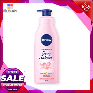 นีเวีย ดิวอี้ ซากุระ ไวท์ โลชั่น ขนาด 350 มล. ผลิตภัณฑ์ดูแลผิวกาย Nivea Dewy Sakura White Lotion 350 ml