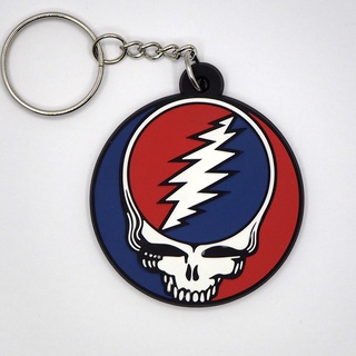 พวงกุญแจยาง Greatful Dead เกรทฟูล เดด thunder skull ตรงปก พร้อมส่ง