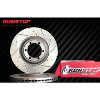 จานเบรค RUNSTOP SLOT ISUZU D-MAX 4x2 ปี 02 จานเบรค เจาะรูเซาะร่อง คู่หน้า ขนาดเดิม 256 mm D-max ตัวเตี้ย ดีแม็ก เก่า