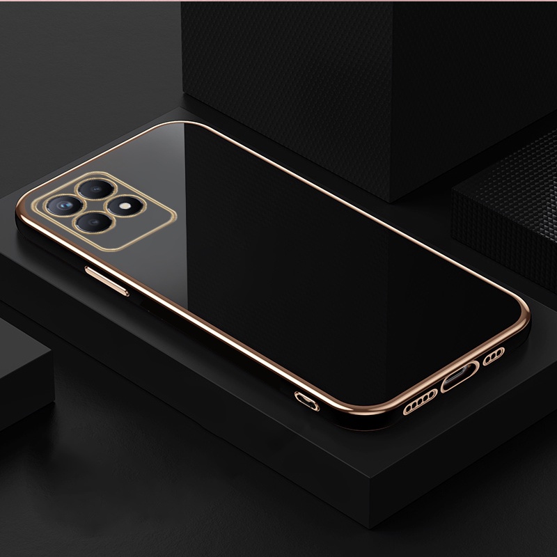 กรณี Realme Narzo 50 4G ฝาครอบเคส Shockproof Soft TPU Electroplating Phone Casing Realme Narzo 50 Narzo50 Back Cover