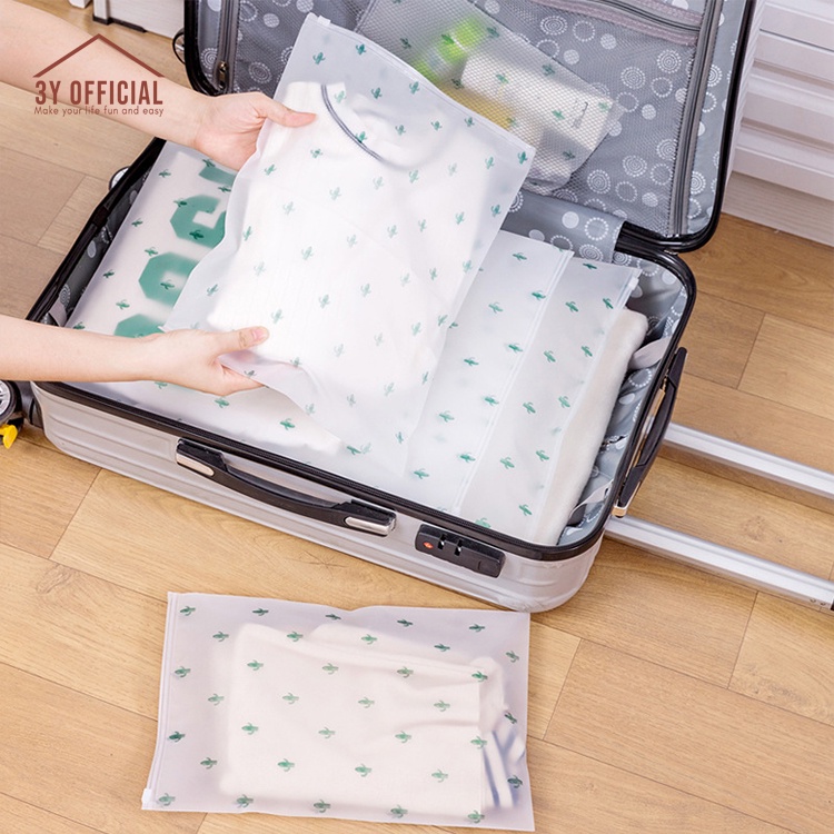 3Y ZIPLOCK TRAVEL BAG CACTUS MOTIF / ZIPLOCK TRAVEL BAG / ZIPLOCK ORGANIZER BAG