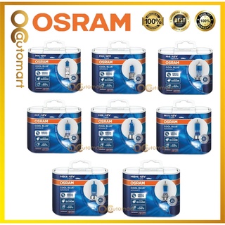 รับประกัน 1 ปี Osram Cool Blue Advance H1 H3 H4 H7 H8 H11 HB4 ไฟหน้า 5000K แสงสีขาว โคมไฟ Mentol Lampu