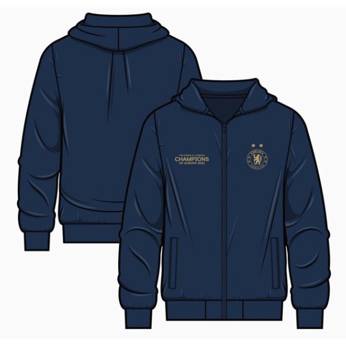 Chelsea Custom PLAIN CHAMPIONS CHAMPIONS DISTRO ZIPPER HOODIE JACKET คุณภาพสูง