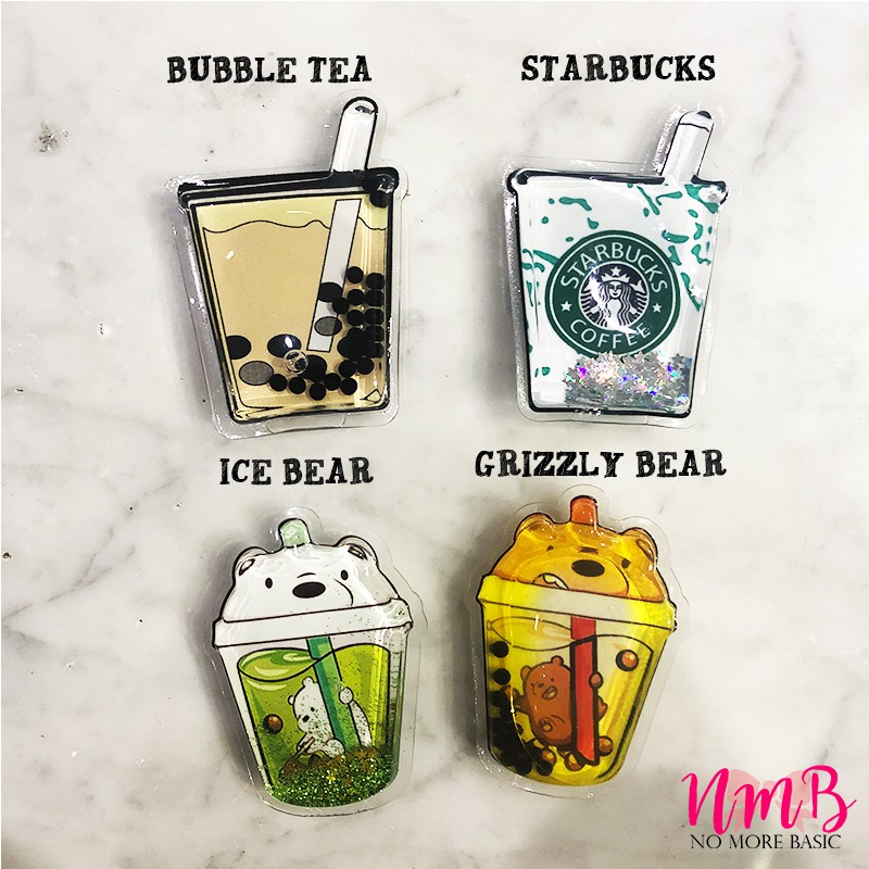Pop Socket 3D PopSocket Water Boba Bubble Milk Tea / Starbucks / We Bare Bears
