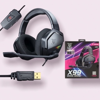 USB HEADSET (หูฟังยูเอสบี) NUBWO HARDCORE X99 (USB/7.1) (BLACK)