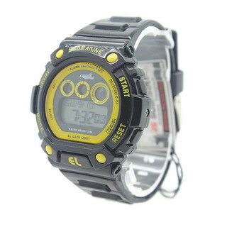 Submariner นาฬิกาผู้หญิงและเด็ก สายยาง ระบบ (Digital) - SS20027 (Black-Yellow)