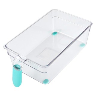 กล่องจัดเก็บในตู้เย็นด้ามจับ KECH 24406 15.5x29x8.5 ซม.  FRIDGE STORAGE BOX KECH 24406 15.5x29x8.5CM CLEAR