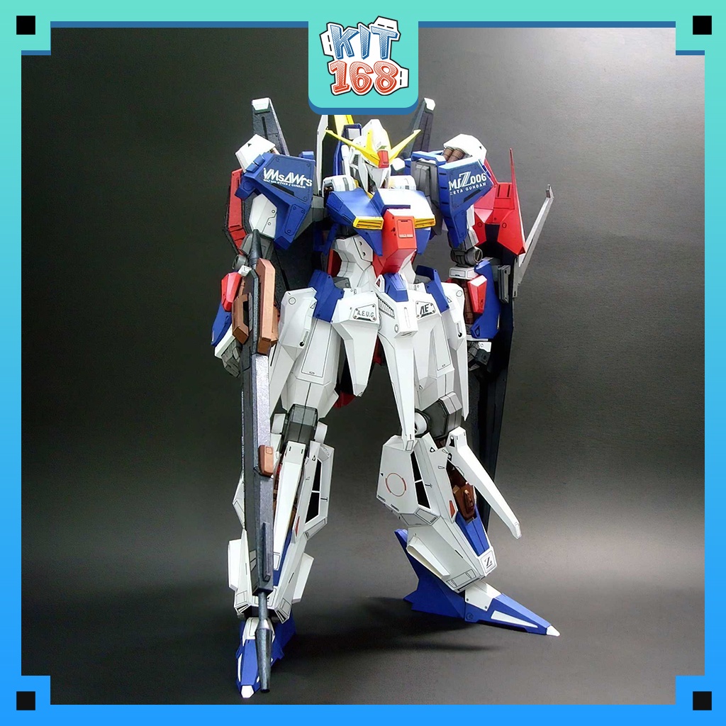 โมเดลกระดาษ เกมอนิเมะ หุ่นยนต์ MSZ-006 Hyper Zeta Gundam