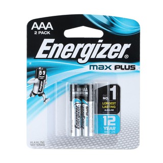 ถ่านอัลคาไลน์ AAA ENERGIZER MAx PLUS BP2 ALKALINE BATTERY AAA ENERGIZER MAX PLUS BP2