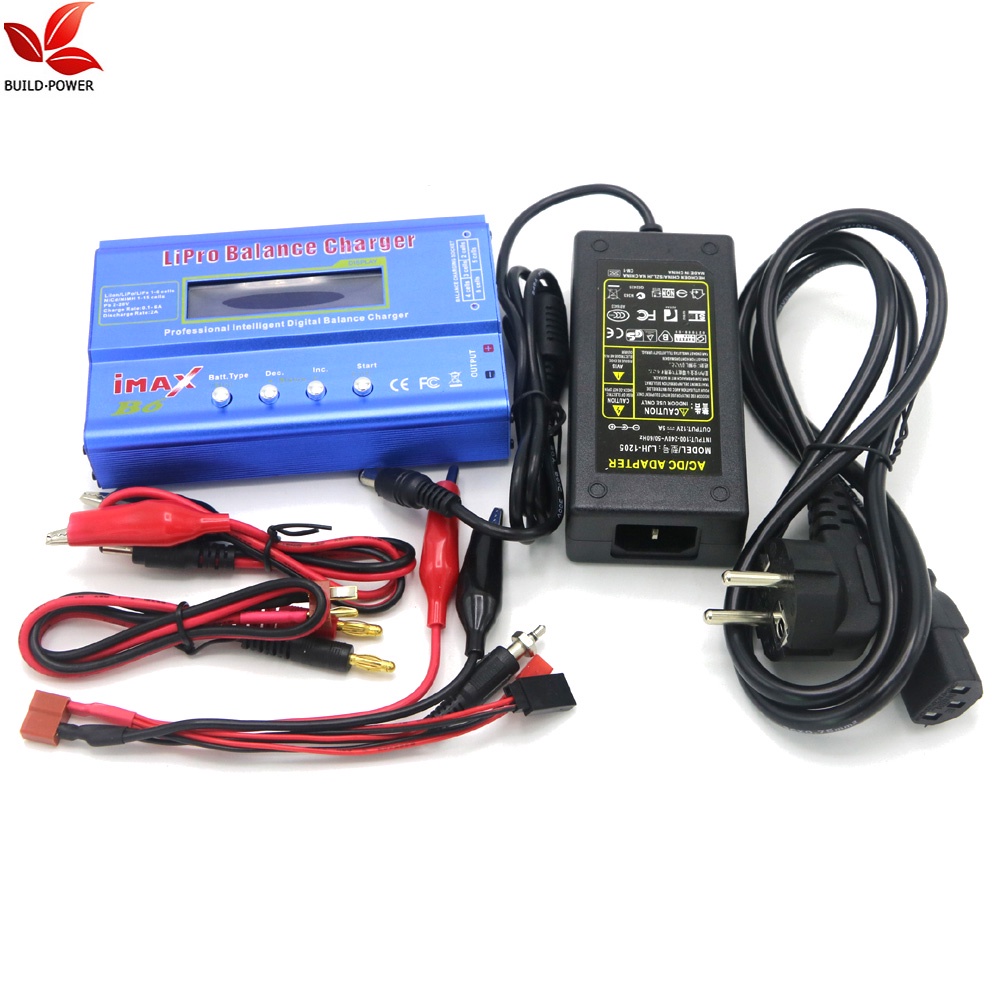 Imax B6 80W 6A ที่ชาร์จแบตเตอรี่ Lipo NiMh Li-ion Ni-Cd ดิจิทัล RC Balance Charger Discharger + 12V 