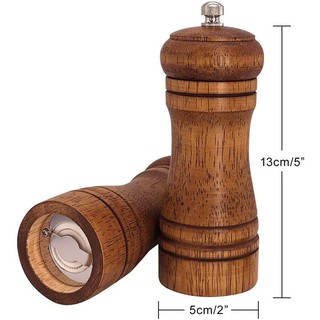 ที่บดพริกไทยแบบละเอียดไม้แท้ ที่บดสมุนไพร Pepper mill grinder เครื่องบดพริกไทย T1435