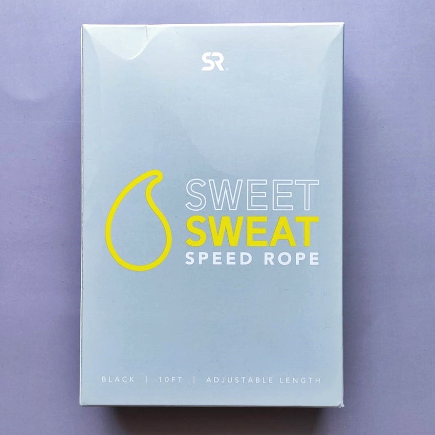 (Sports Research®) Sweet Sweat Speed Rope, Black 10ft Jump Rope เชือกกระโดด ขนาด 10 ฟุต ปรับสายได้ ที่กระโดดเชือก
