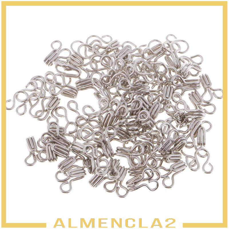 50 Set Sewing Hook and Eye Closure Replacement Bra Hooks Dress Hook for