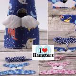 Hamster Jacket&amp;Leash สายจูงมีปีก (ปรับขนาดได้) สำหรับสัตว์เลี้ยงขนาดเล็ก