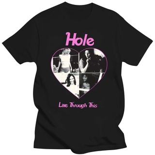 คอลูกเรือ【Boutique T-shirt】เสื้อยืด พิมพ์ลายวง HOLE Courtney Love Grunge สไตล์บูติกS-5XL