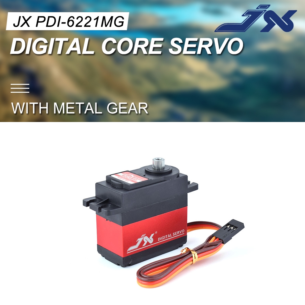 Servo 20 กก.JX PDI-6221MG Ultra แรงบิดโลหะเกียร์ Digital Servo สําหรับ 1:8 1:10 RC รถ & Drone