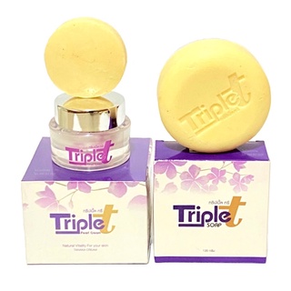 ครีมทริปเปิ้ล ทรี Triple T Cream 1 กระปุก และ สบู่ทริปเปิ้ลทรี 1 ก้อน