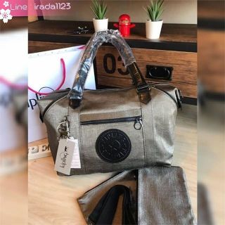 KIPLING ART ORGANISED Metallic Tote Bag with Laptop Compartment ของแท้ ราคาถูก