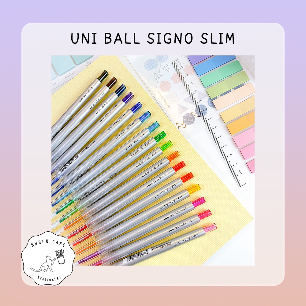 Uni Style Fit ปากกาเจลสีสัน สดใส 0.38 mm. / 0.5 mm. แบรนด์ ยูนิ / Uni Style Fit Gel Color Pen