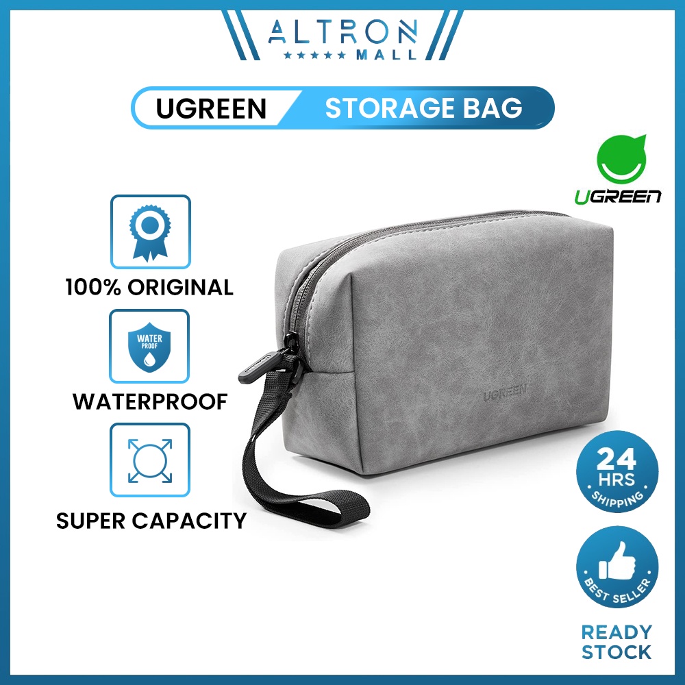 UGREEN Cable Organizer Bag Electronics Travel Organizer Makeup Bag Cosmetic Bag Cable Bag Tech Pouch