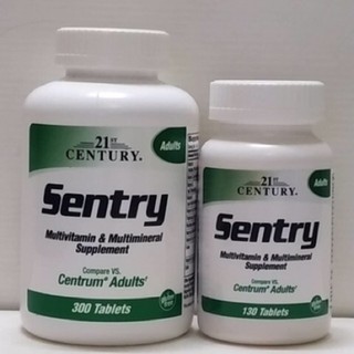 วิตามินรวม 21st Century, Sentry, Multivitamin &amp; Multimineral Supplement (130/300เม็ด) NTK