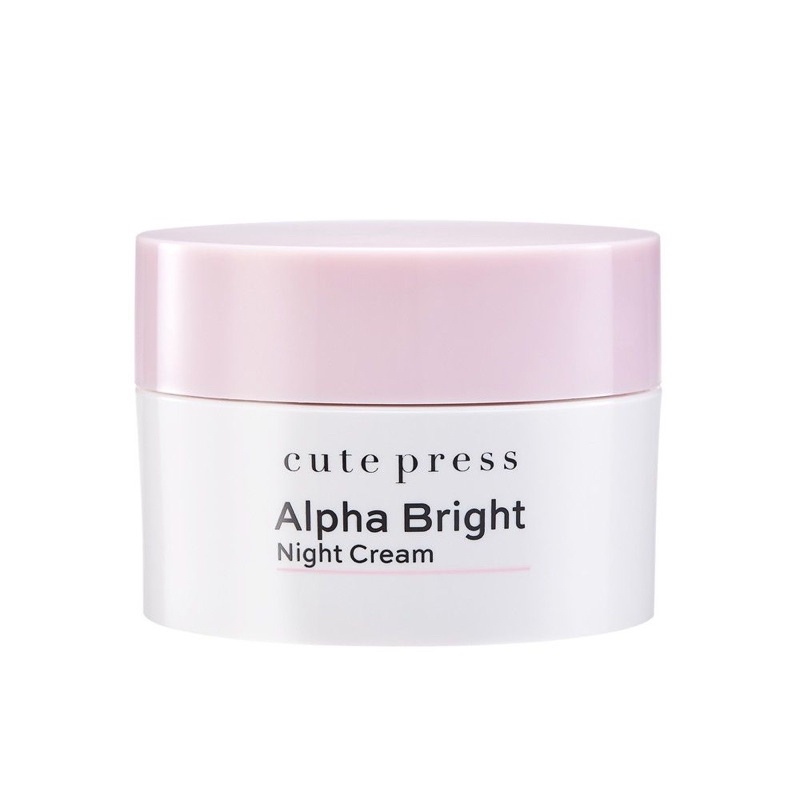 အစစ် Cute Press Alpha Bright Night Cream (ကွတ်ပ်ပရက် Alpha Bright Night Cream) မျက်နှာဘောလုံးခရင်မ်