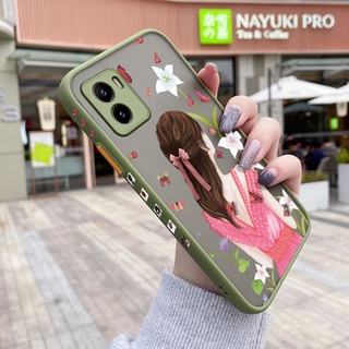 เคส VIVO Y15s Y15a การ์ตูน ความงาม เด็กผู้หญิง ขอบด้านข้าง เคส รูปแบบ กันกระแทก เคสป้องกัน