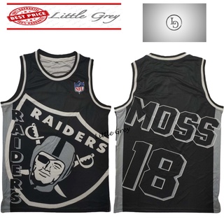 เสื้อกีฬาแขนสั้น ลายทีมชาติฟุตบอล NFL Oakland Raiders