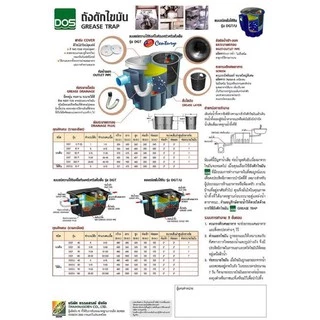 📢 DOS แท้100%🔥ส่งจริง ถังดักไขมัน บนดิน DOS DGT/U 50-90 ลิตร ถังฝังใต้ดิน ดักไขมันใต้ดิน WAVE รุ่น WGT 30 ลิตร บน,ใต้
