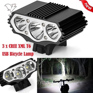 Hyp ไฟหน้ารถจักรยาน 12000 Lm 3 X Xml T 6 Led 3 โหมด