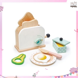 ชุดของเล่นไม้เครื่องปิ้งขนมปังและอาหารชุดมื้อเช้าแบรนด์ Tender Leaf Toys รุ่น Breakfast Toaster Set