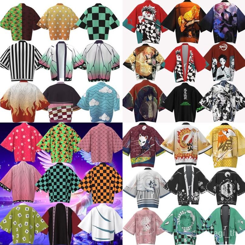 ⚡จัดส่งใน 24 ชั่วโมง⚡เด็ก เสื้อคลุม ทันจิโร่ เนซุโกะ ดาบพิฆาตอสูร ฮาโอริ อะนิเมะ Demon Slayer Kimets
