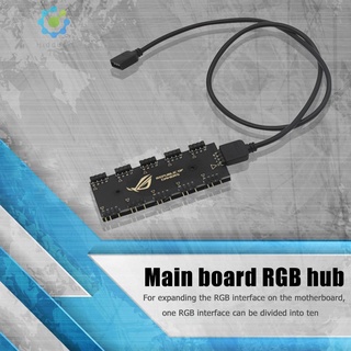 Hidduck 5V 3Pin/12V 4Pin 1 To 10 เมนบอร์ด Rgb Hub สําหรับ Gigabyte Aura Sync Rgb สายเคเบิ้ลต่อขยาย
