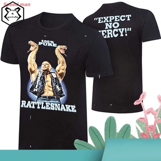 แรนดี ออร์ตัน ผู้ชาย เสื้อยืด WWE Authentic Wear Stone Cold Steve Austin Rattlesnake Retro T-Shirt Black กีฬา เสื้อยืดลา