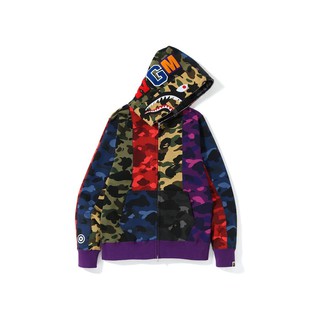 PROSPER - BAPE Mix Camo Crazy Shark Full Zip Hoodie Multi