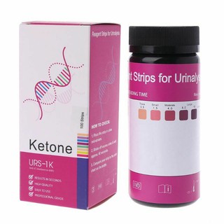 แผ่นตรวจปัสสาวะ Ketone  strips (50 sticks)