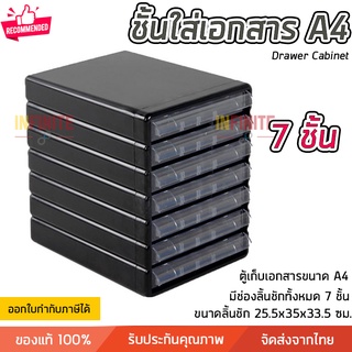 ชั้นใส่เอกสาร ลิ้นชักใส่เอกสาร 7 ชั้น ขนาด A4 แข็งแรง ทนทาน ดึงเข้าออกง่าย Drawer Cabinet